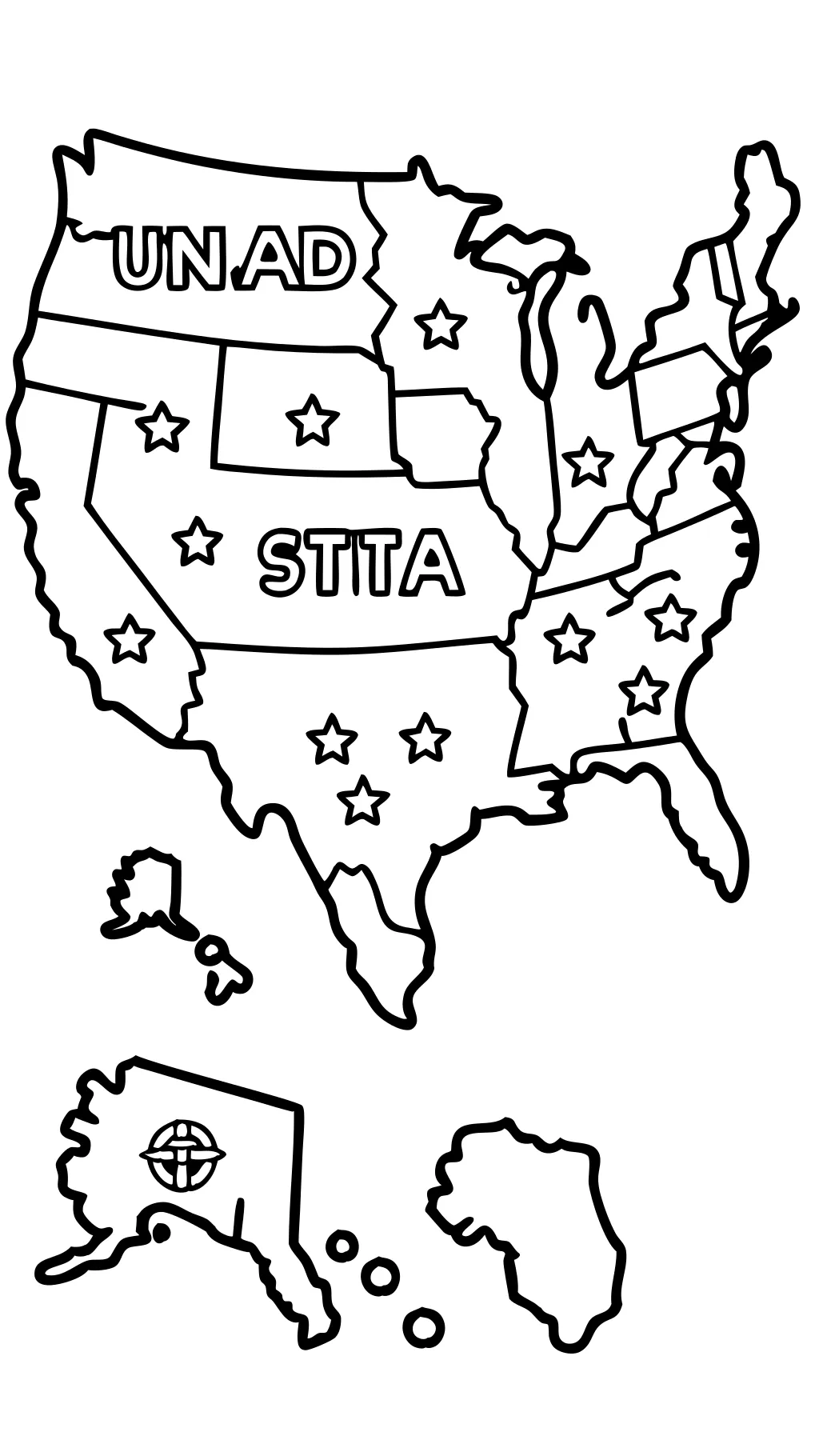 us map coloring page